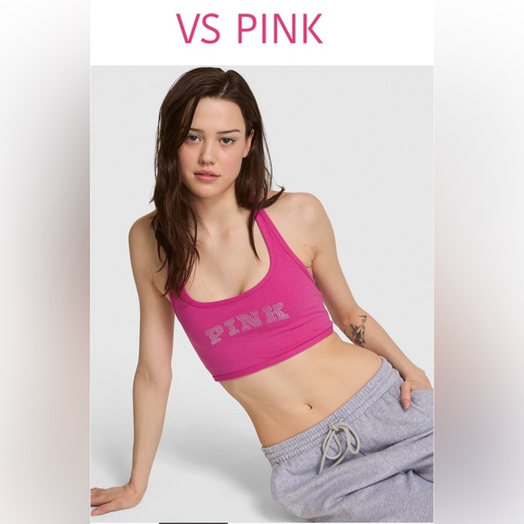 PINK Victoria's Secret Other - NEW! VS PINK ALL DAY COTTON HALTER SPORTS BRA